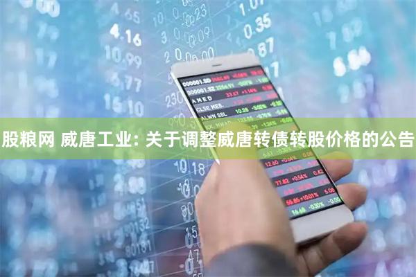 股粮网 威唐工业: 关于调整威唐转债转股价格的公告