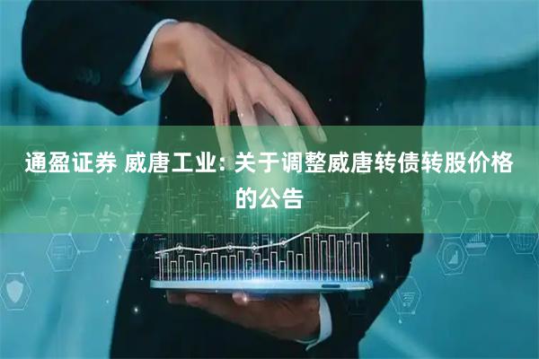通盈证券 威唐工业: 关于调整威唐转债转股价格的公告