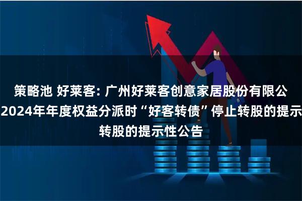 策略池 好莱客: 广州好莱客创意家居股份有限公司实施2024年年度权益分派时“好客转债”停止转股的提示性公告