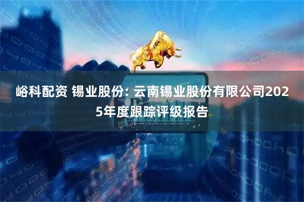峪科配资 锡业股份: 云南锡业股份有限公司2025年度跟踪评级报告