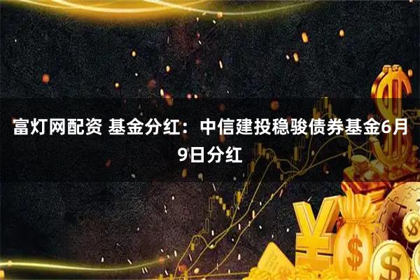 富灯网配资 基金分红:中信建投稳骏债券基金6月9日分红