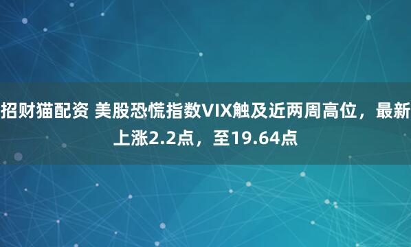 招财猫配资 美股恐慌指数VIX触及近两周高位，最新上涨2.2点，至19.64点