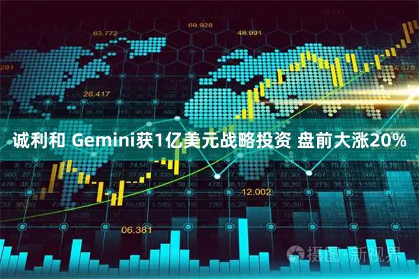 诚利和 Gemini获1亿美元战略投资 盘前大涨20%